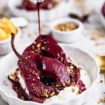 Peras al vino tinto