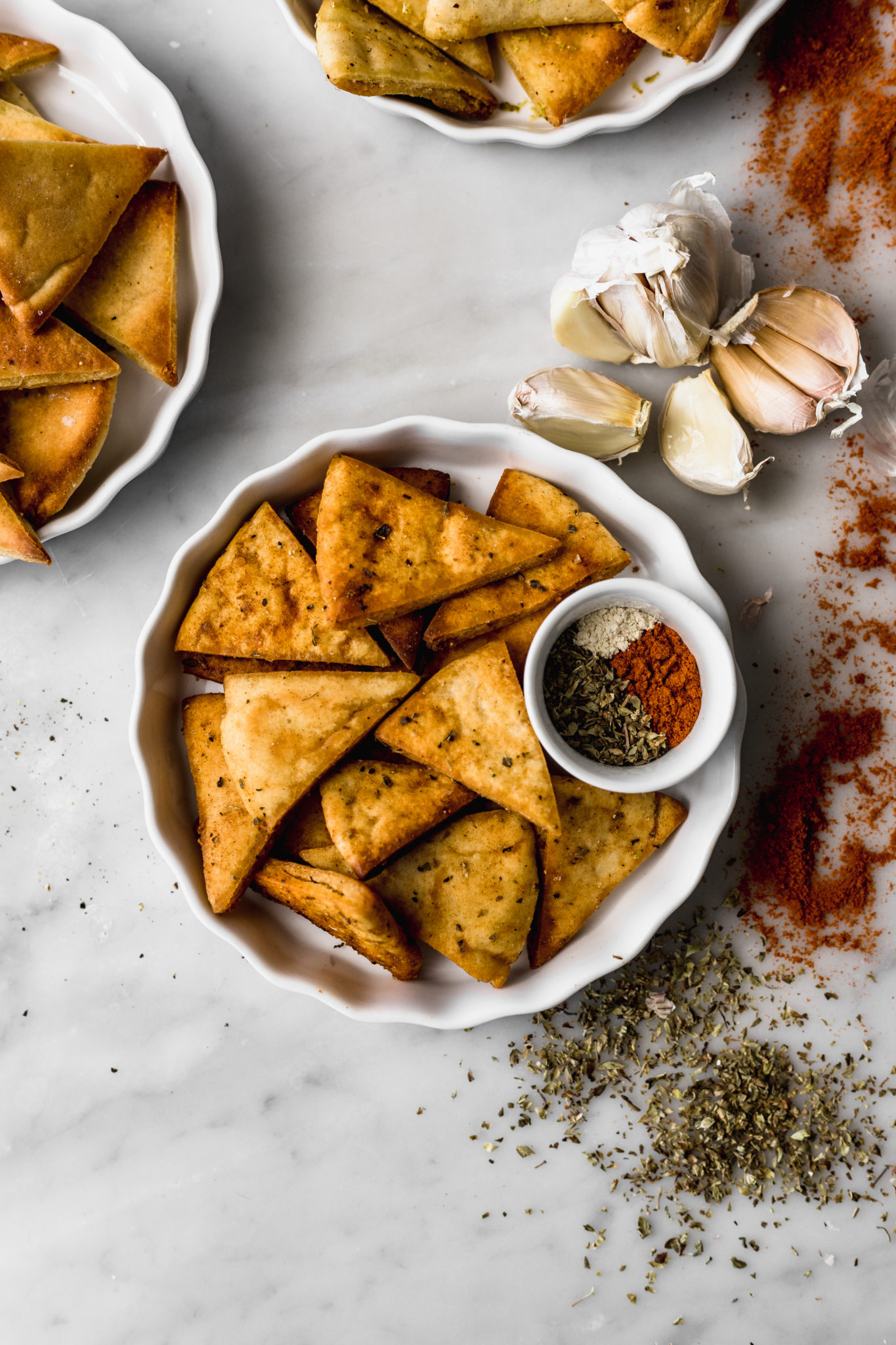 Pita chips de tres maneras Cravings Journal