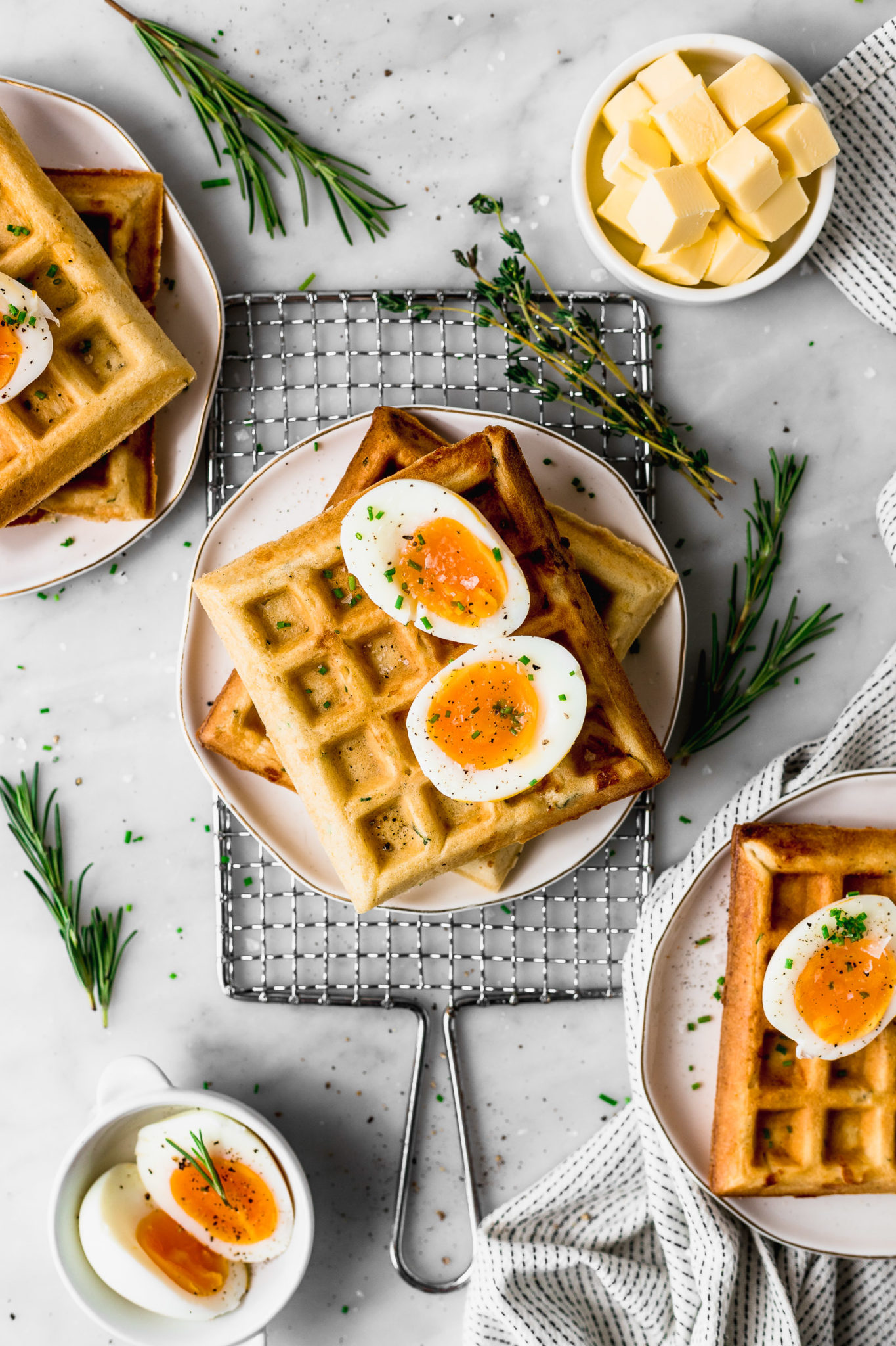 Waffles salados con queso Cravings Journal