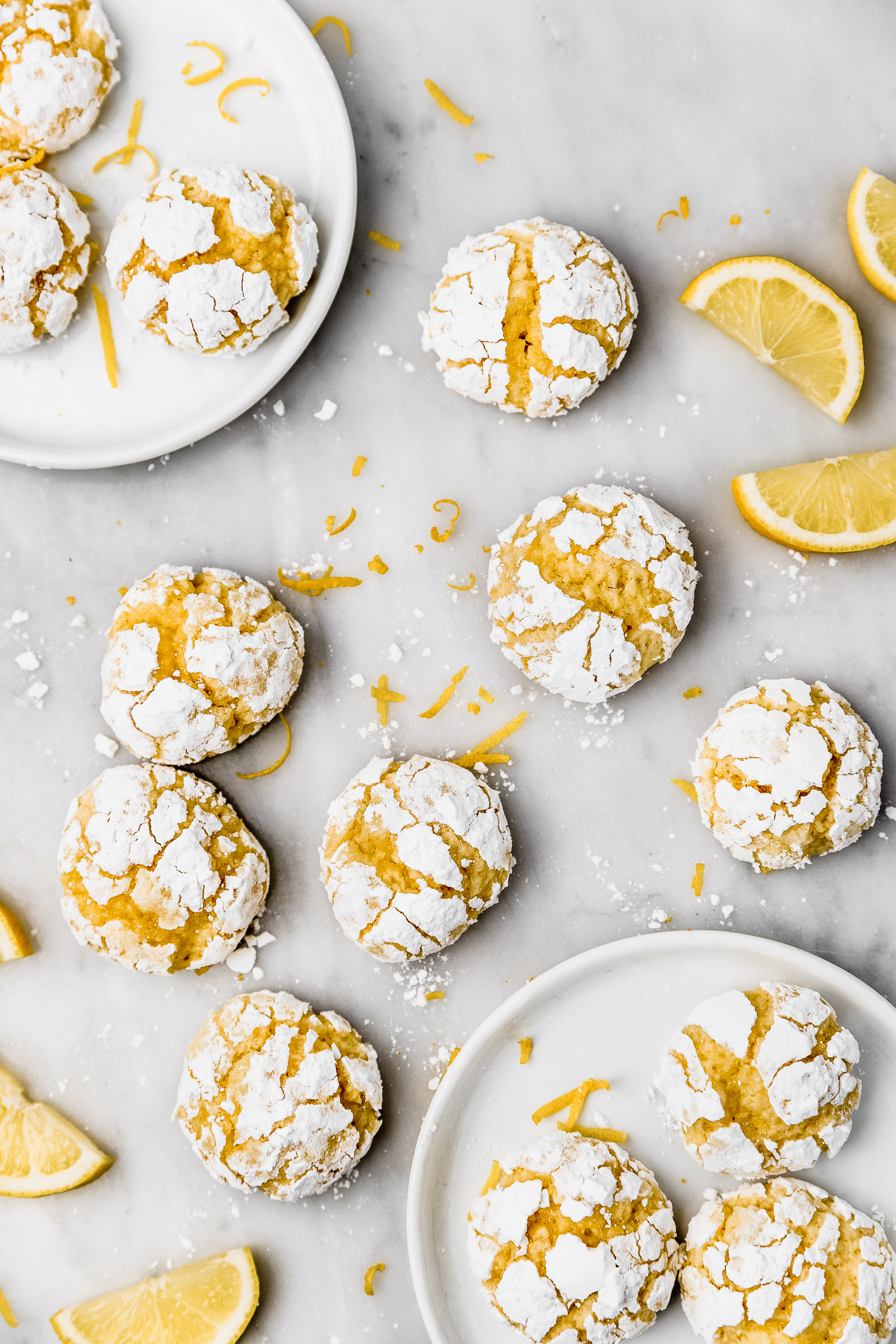 galletas crinkle de limón