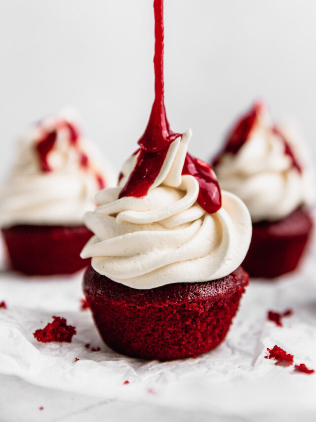 Cupcakes de red velvet (Halloween)