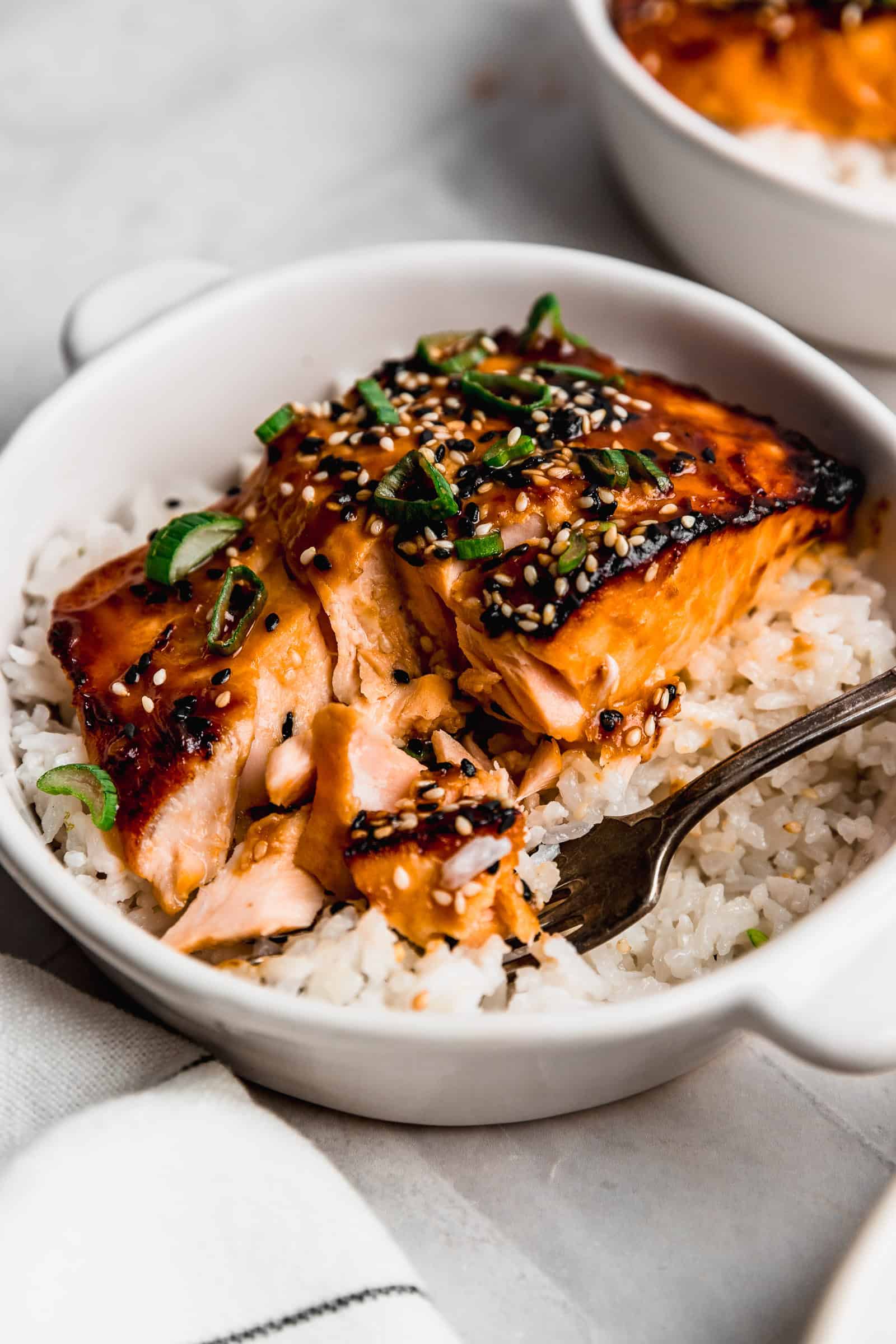 salmón con miso