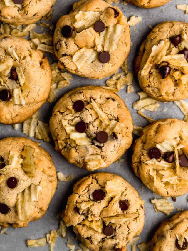 Galletas con papas fritas y chocolate