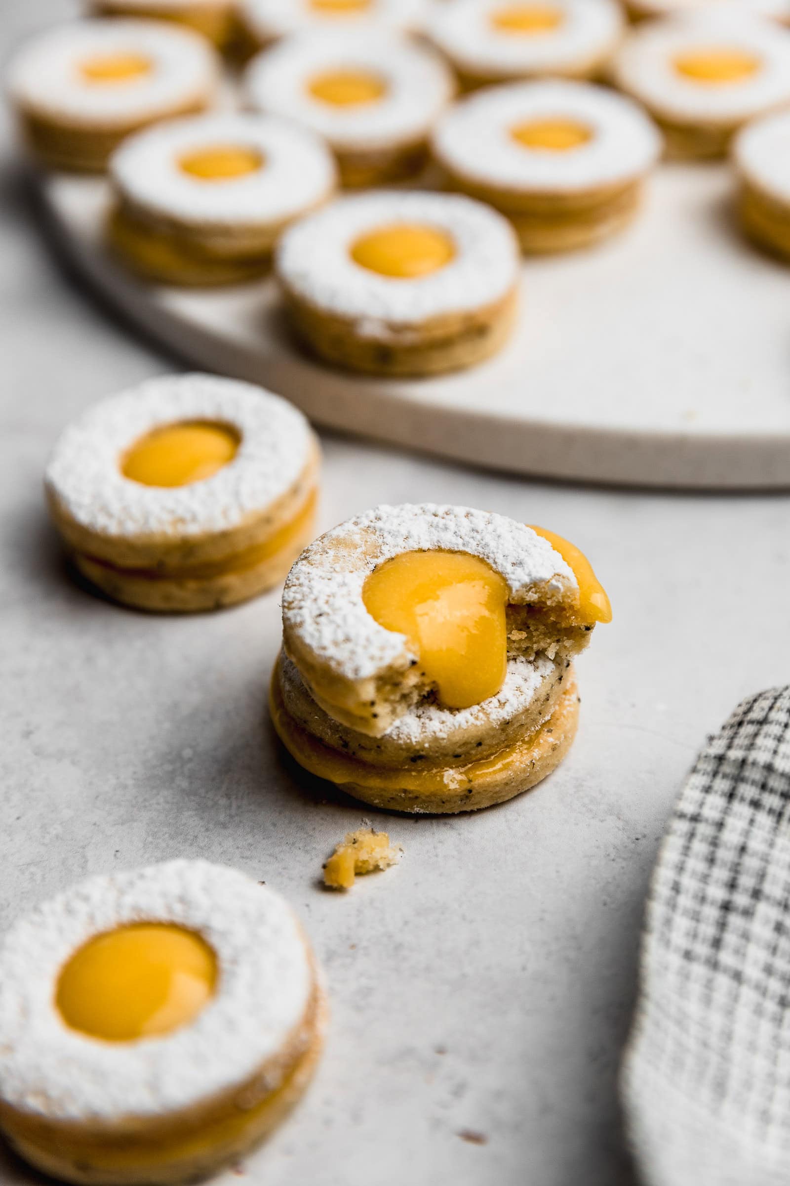 Galletas linzer con limón
