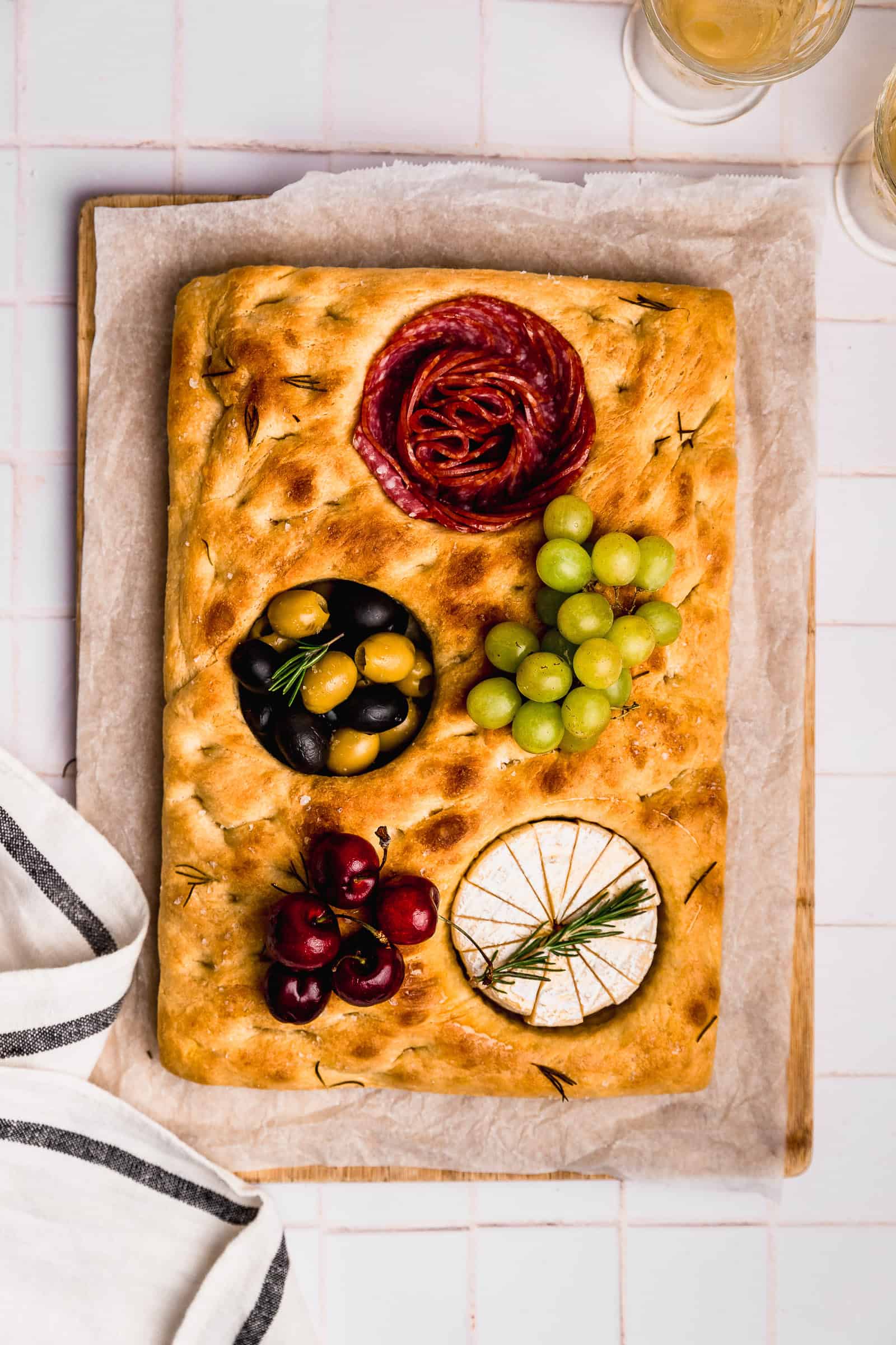 Tabla de quesos de focaccia