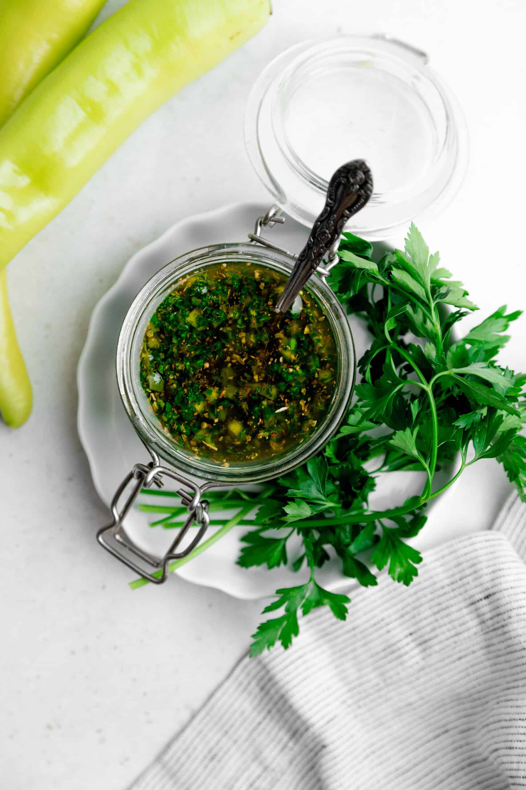 Chimichurri dengan cabai hijau