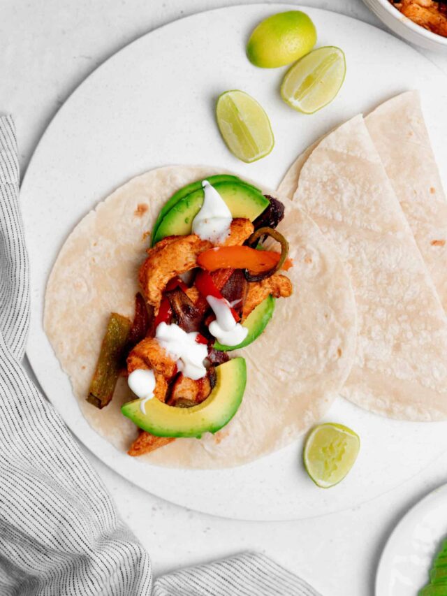 Fajitas de pollo en freidora de aire