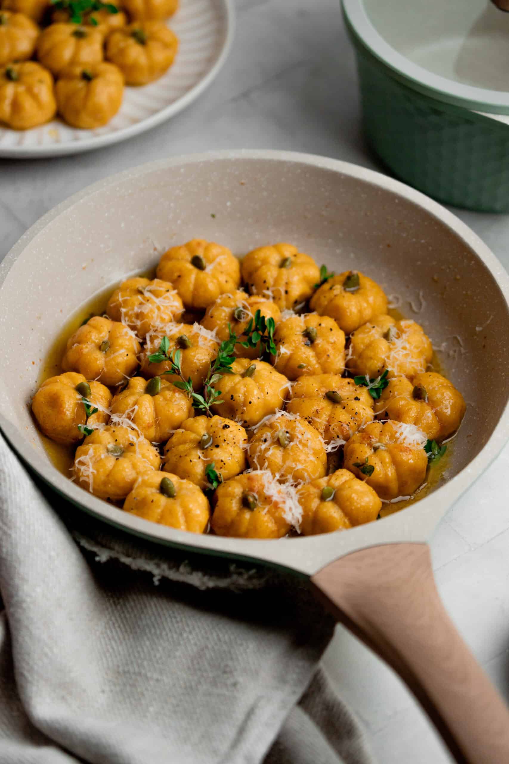 Gnocchi en forma de calabaza (ñoquis de zapallo)